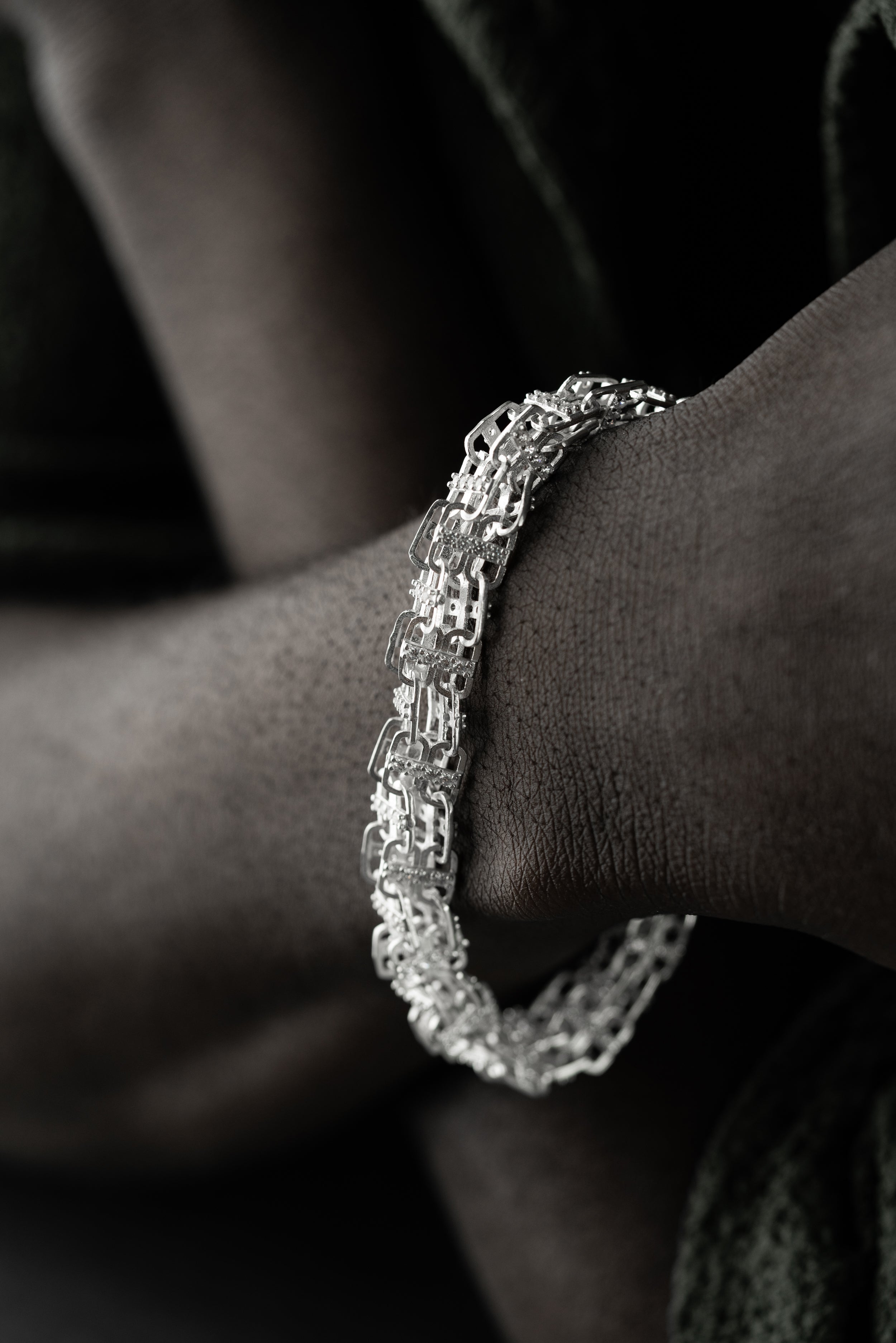 KÄFIGARMBAND MASSIV 8MM | 925 SILBER.