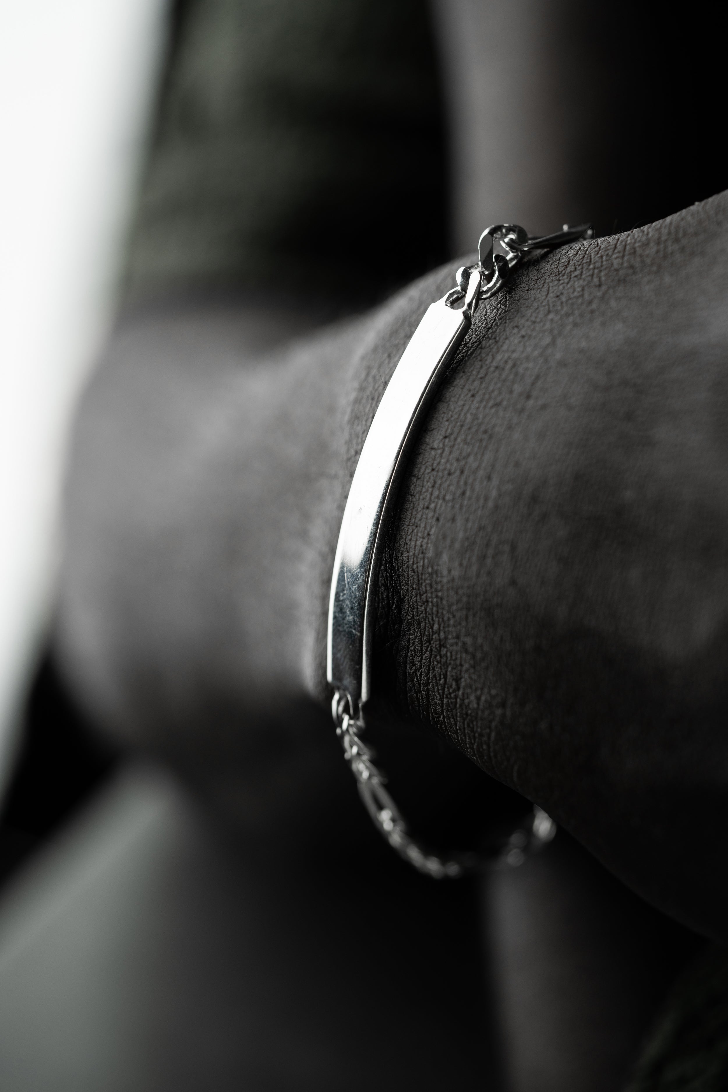 BIG FIGARO ARMBAND MIT GRAVUR | 925 SILBER.