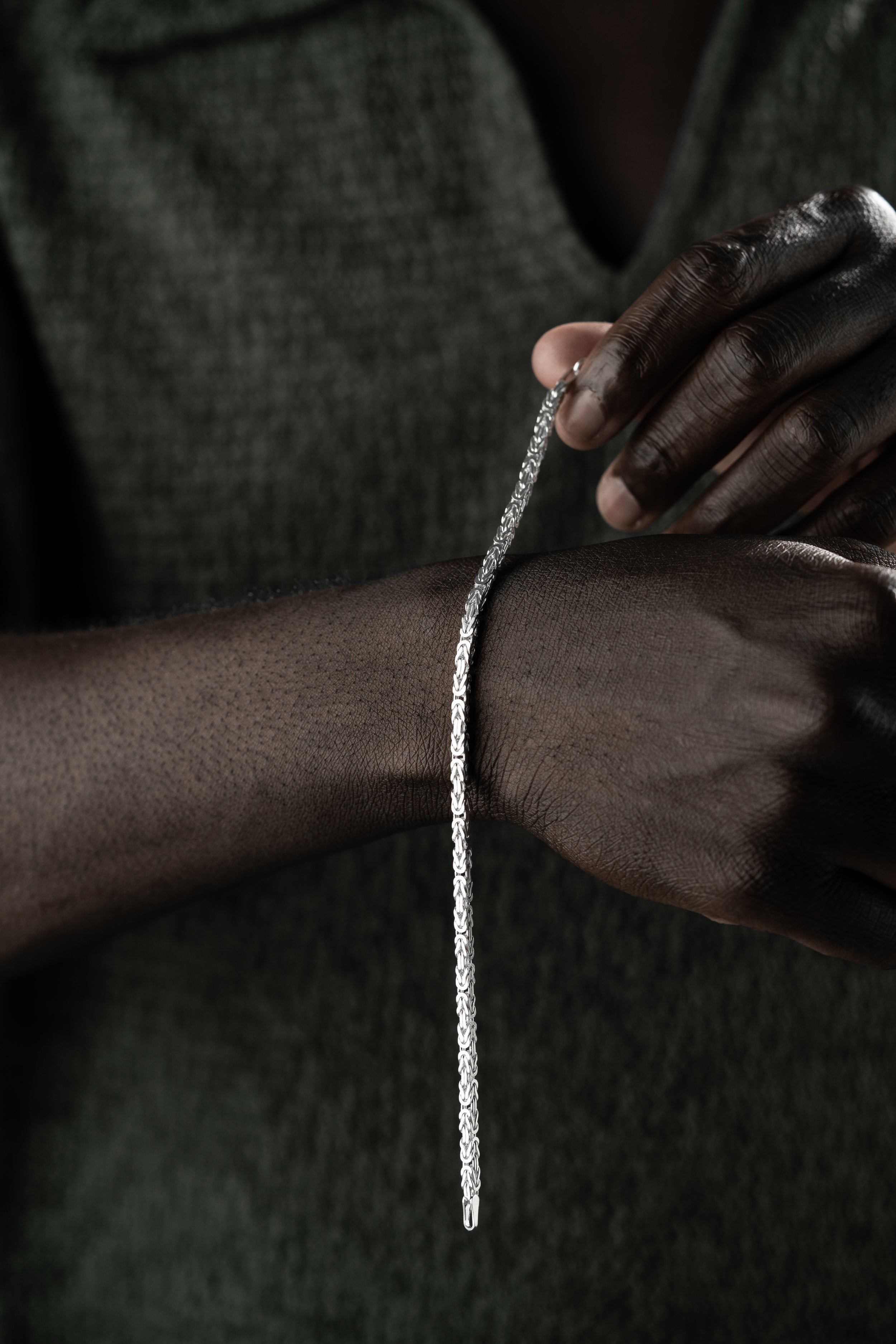 KÖNIGSARMBAND VIERKANT MASSIV 3MM | 925 SILBER.