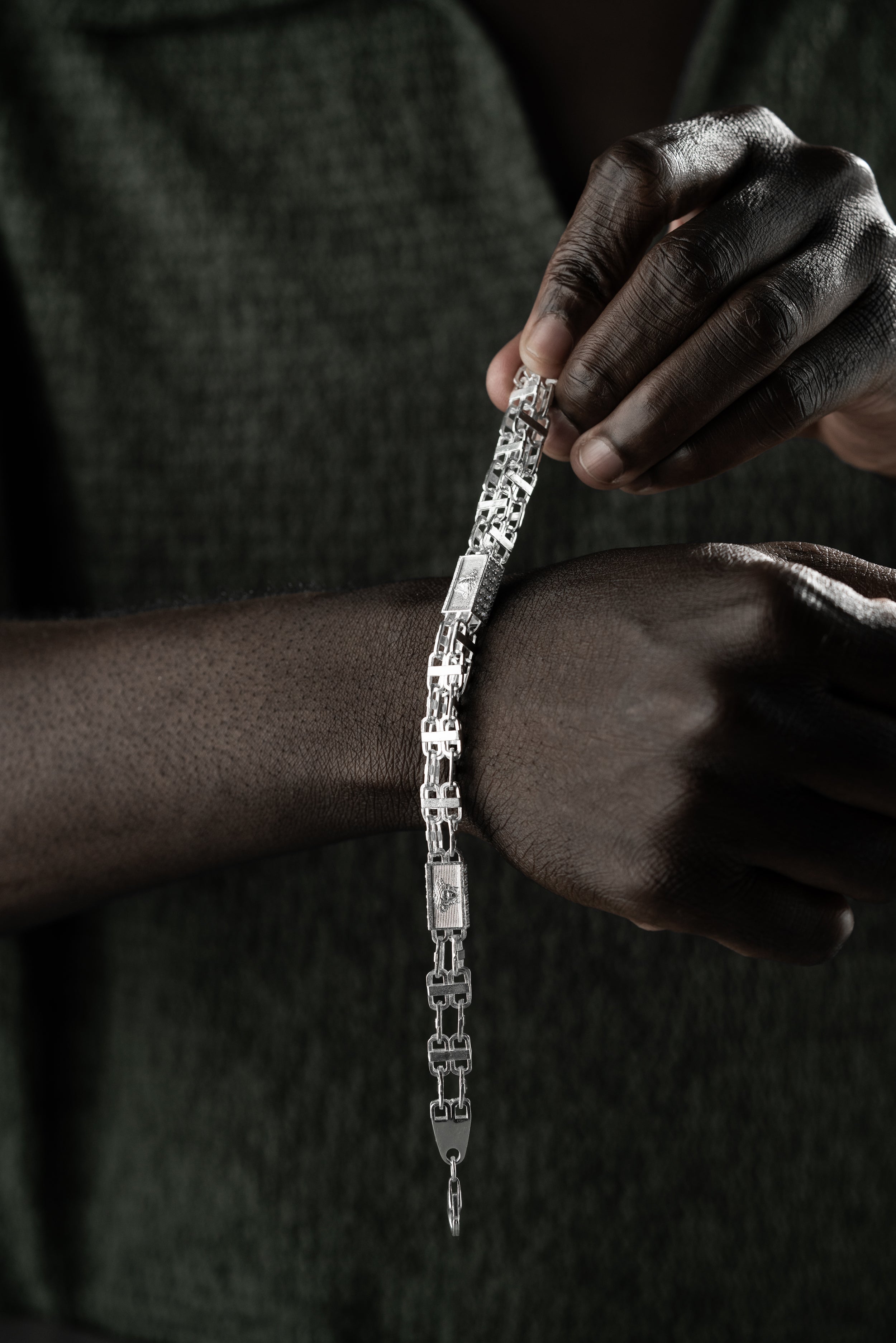 BIG KÄFIG ARMBAND | 925 SILBER..