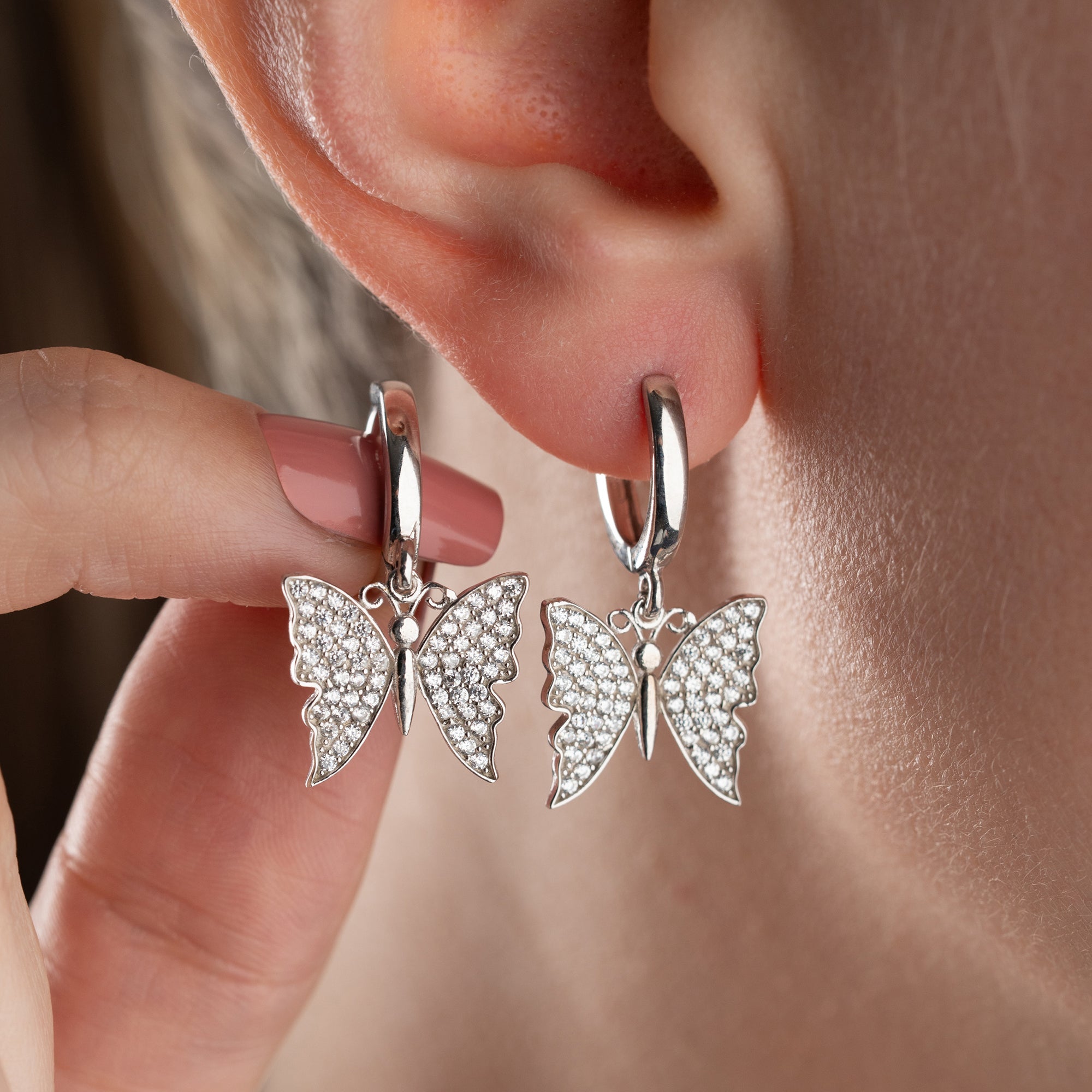 BUTTERFLY OHRRINGE | 925 SILBER