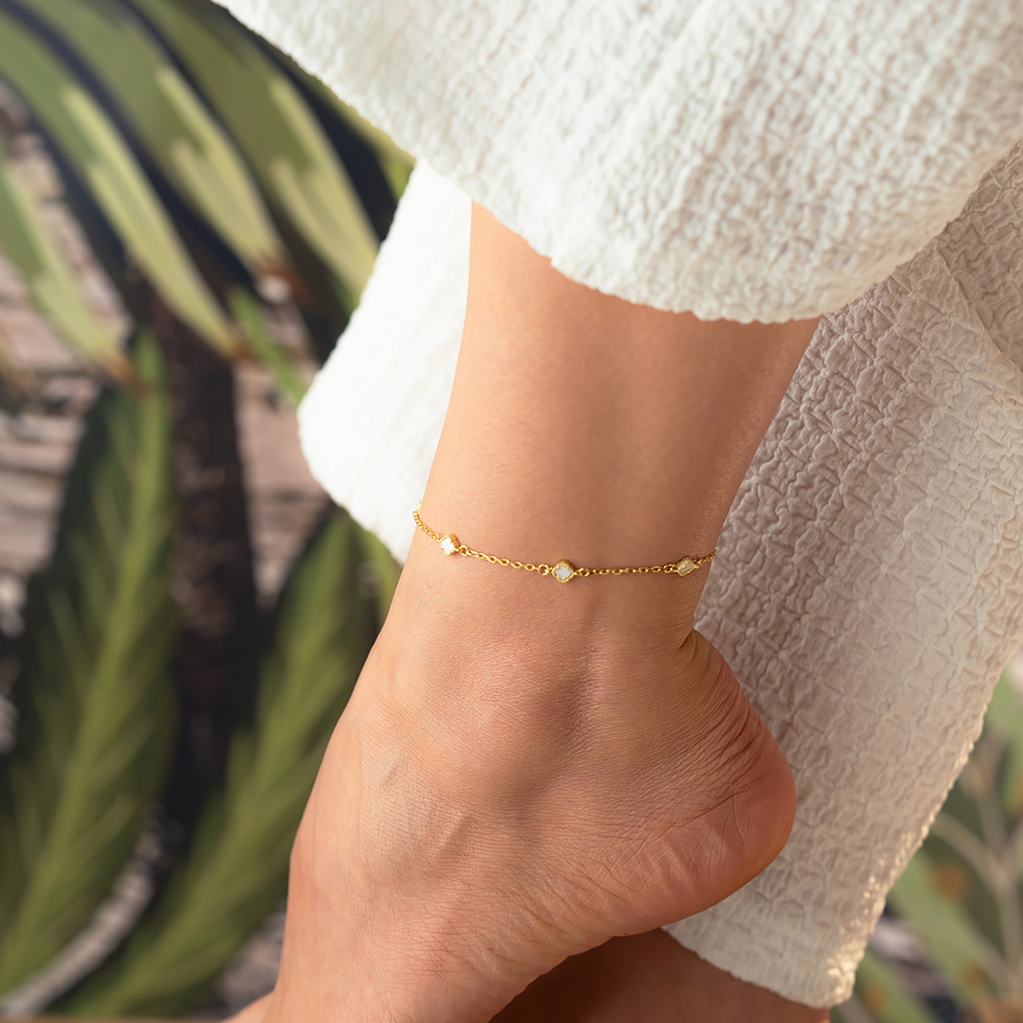 FIRA WHITE FUSSKETTE | 925 SILBER