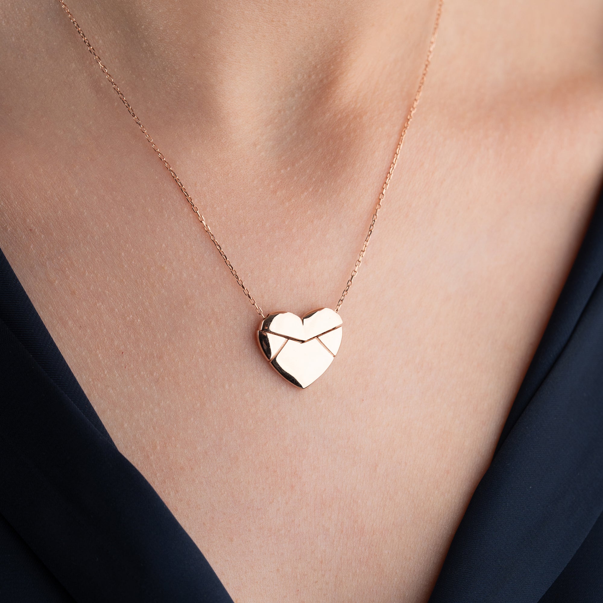HERZ GRAVUR HALSKETTE | 925 SILBER