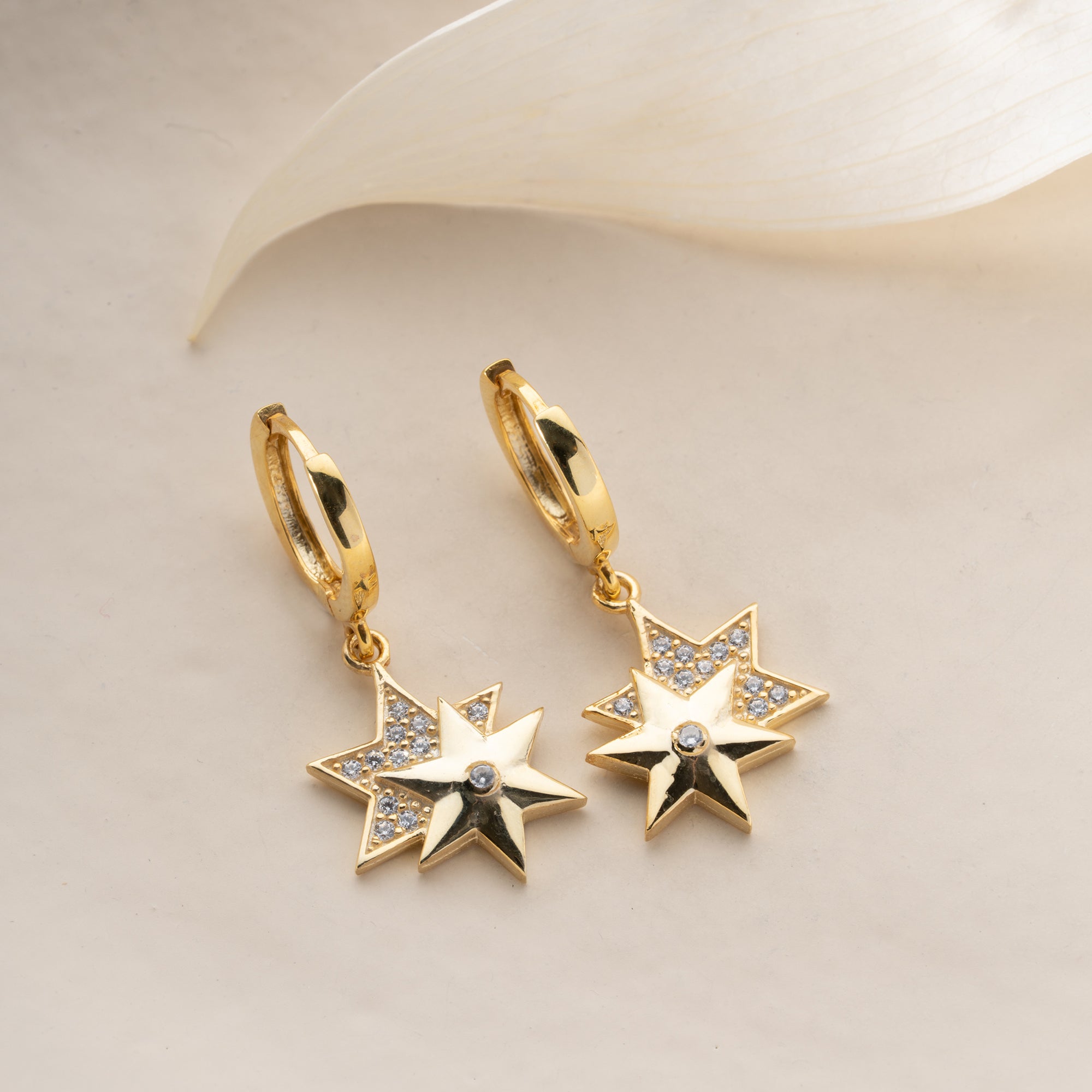 DOPPEL STERN OHRRINGE | 925 SILBER