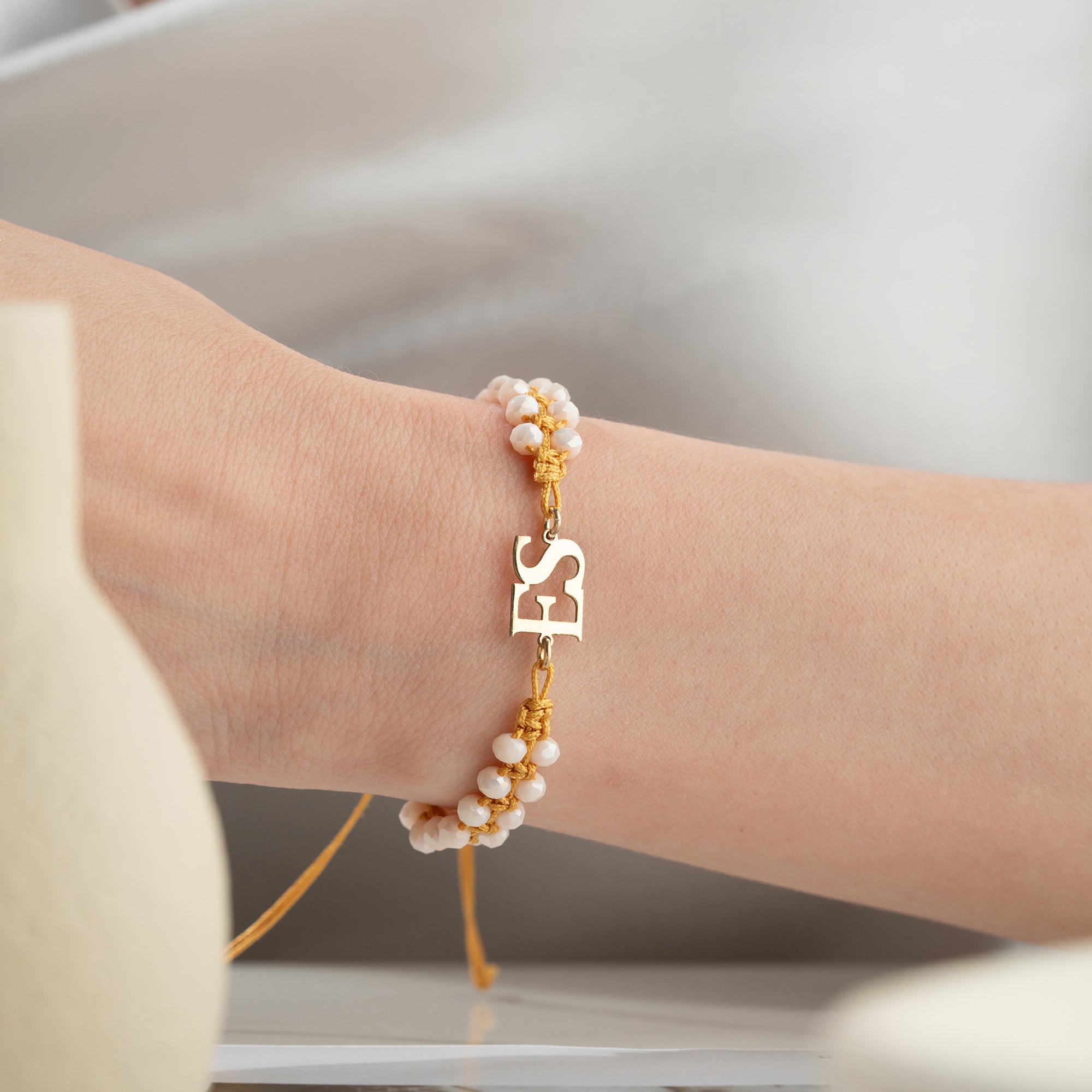 VIOLET INITIALEN ARMBAND | 925 SILBER