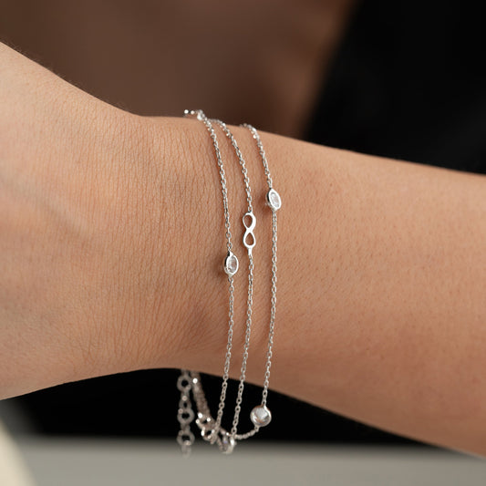 INFINITY STONE ARMBAND | 925 SILBER
