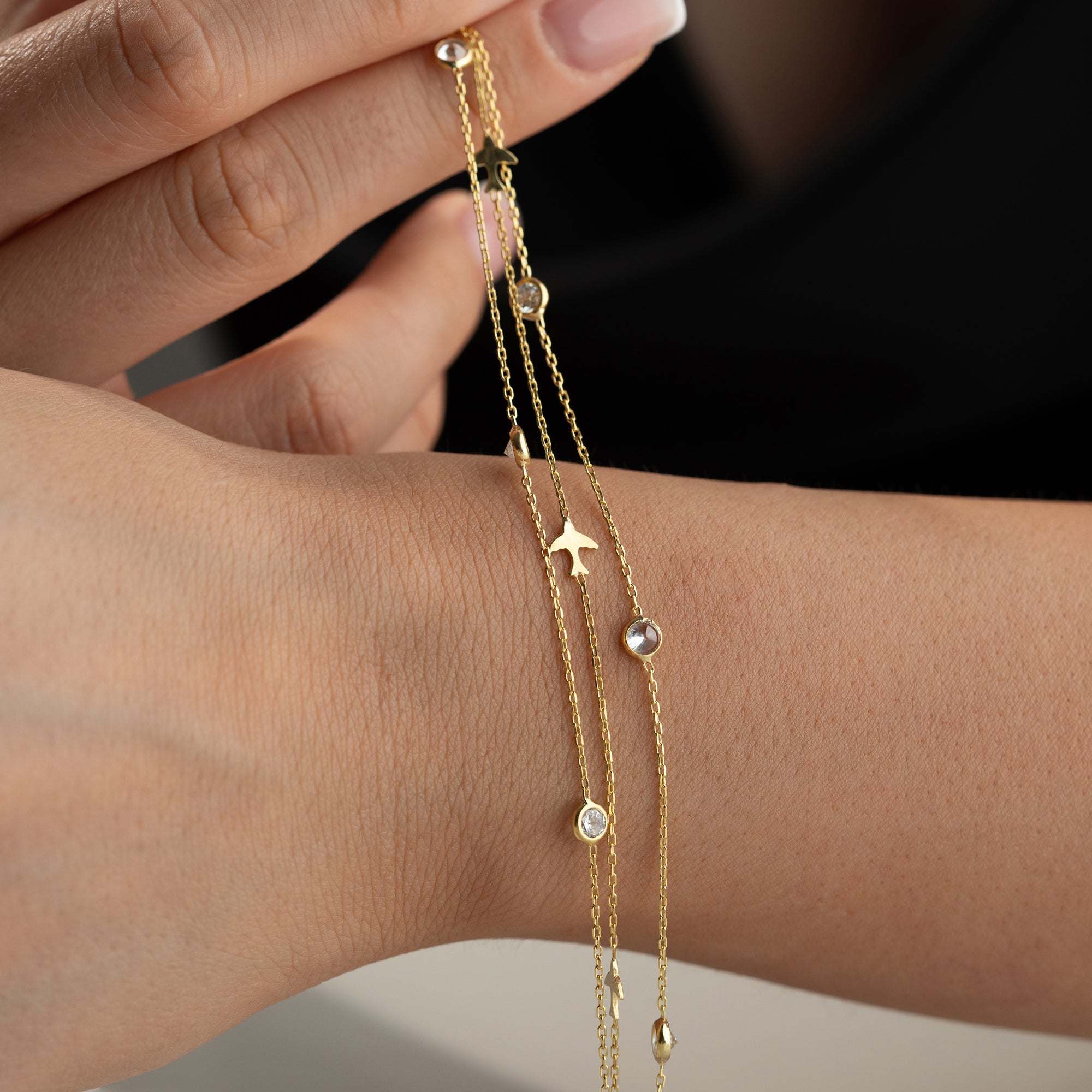 VOGEL STONE ARMBAND | 925 SILBER