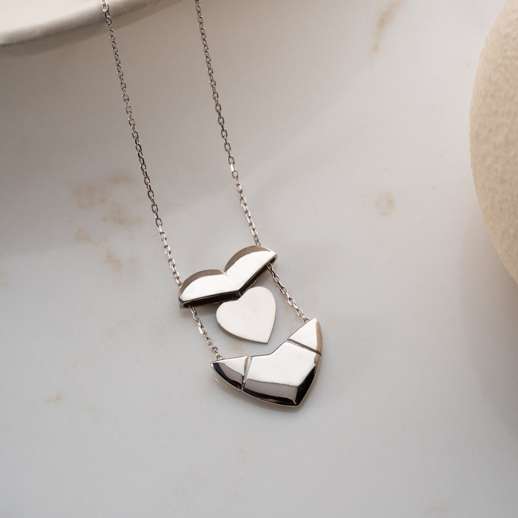 HERZ GRAVUR HALSKETTE | 925 SILBER