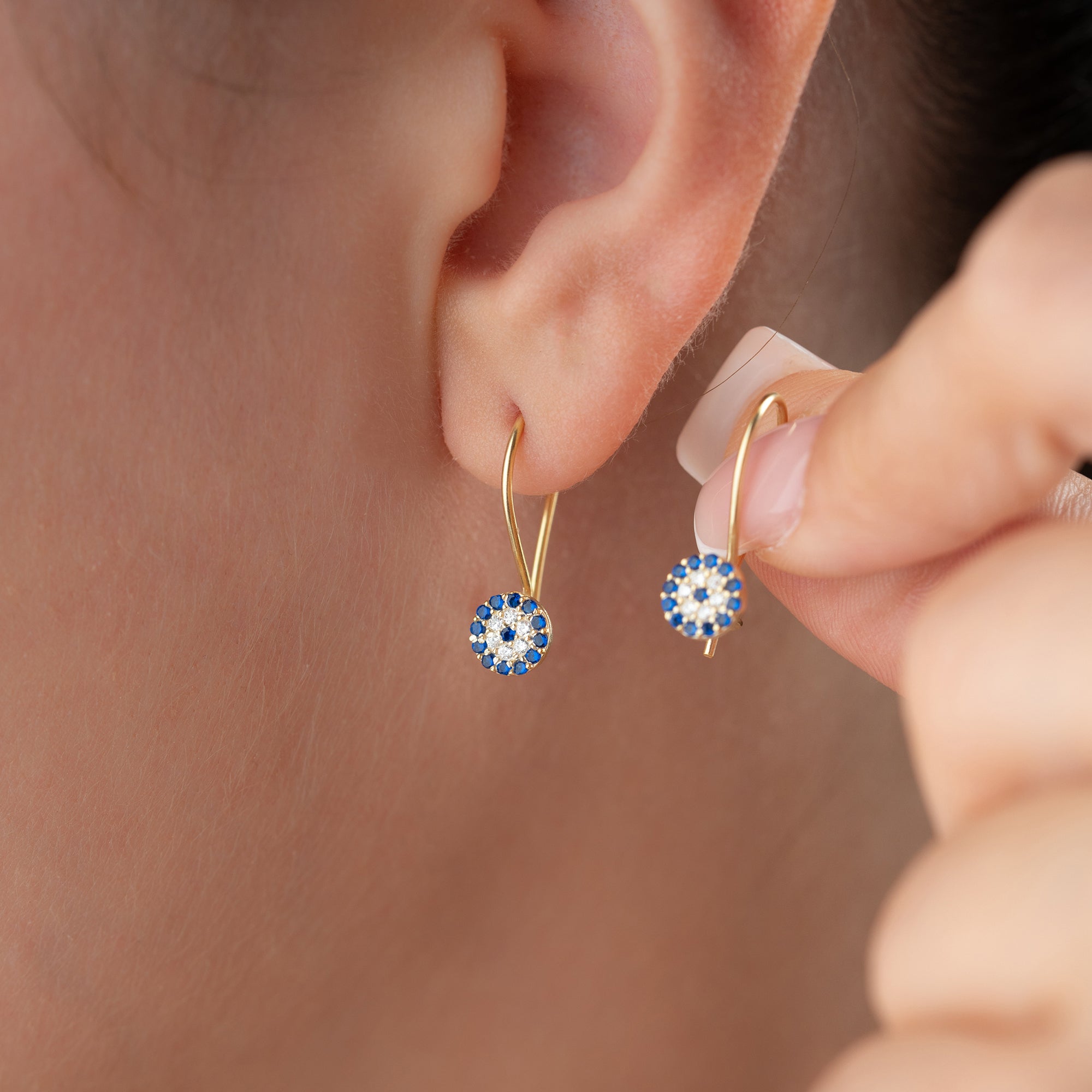 MINI NAZAR OHRRING | 925 SILBER