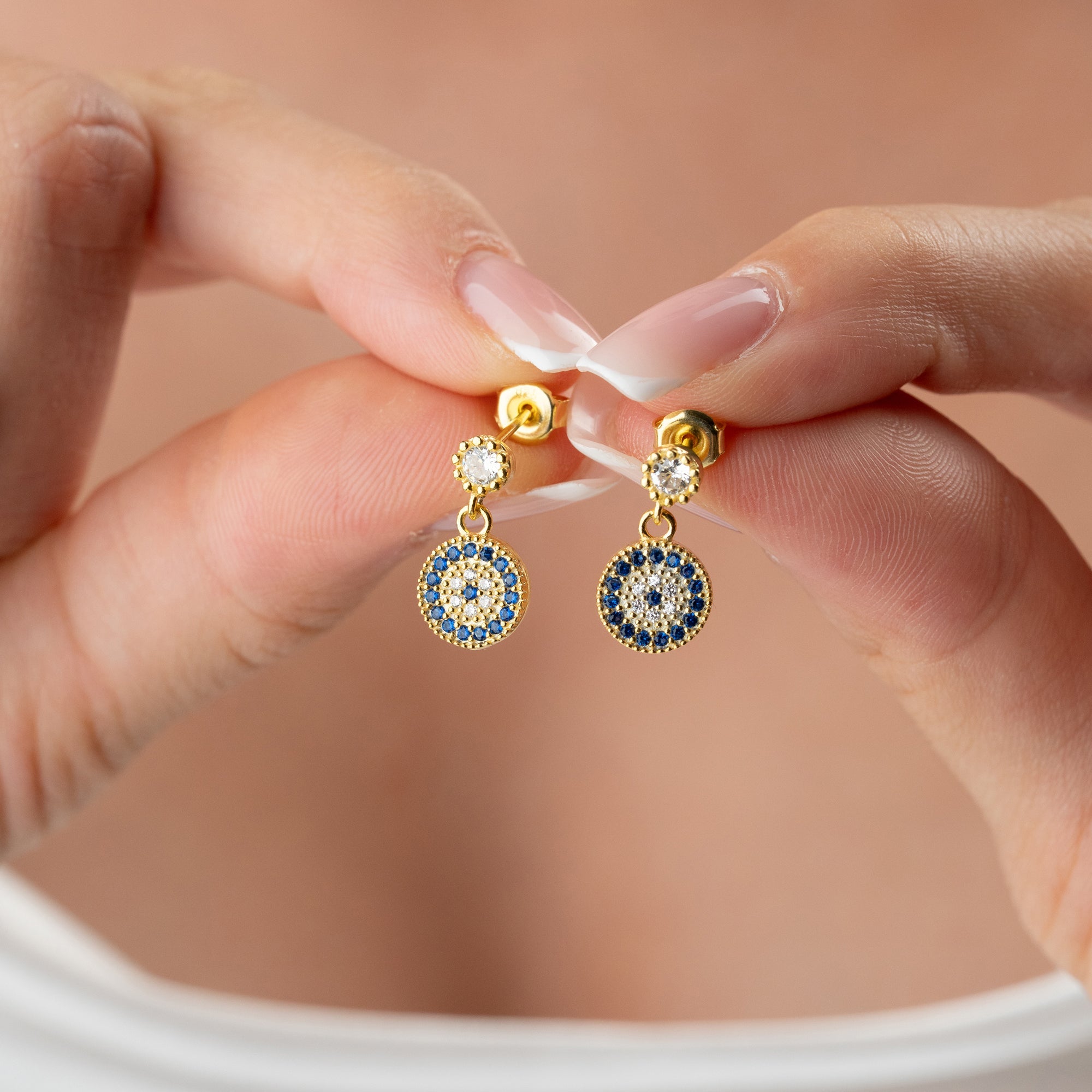 NAZAR STONE OHRRINGE | 925 SILBER