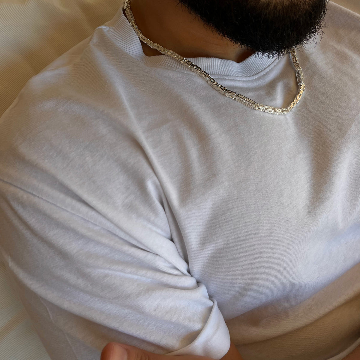 KÖNIGSKETTE MIT STRASSSTEIN | 925 SILBER.