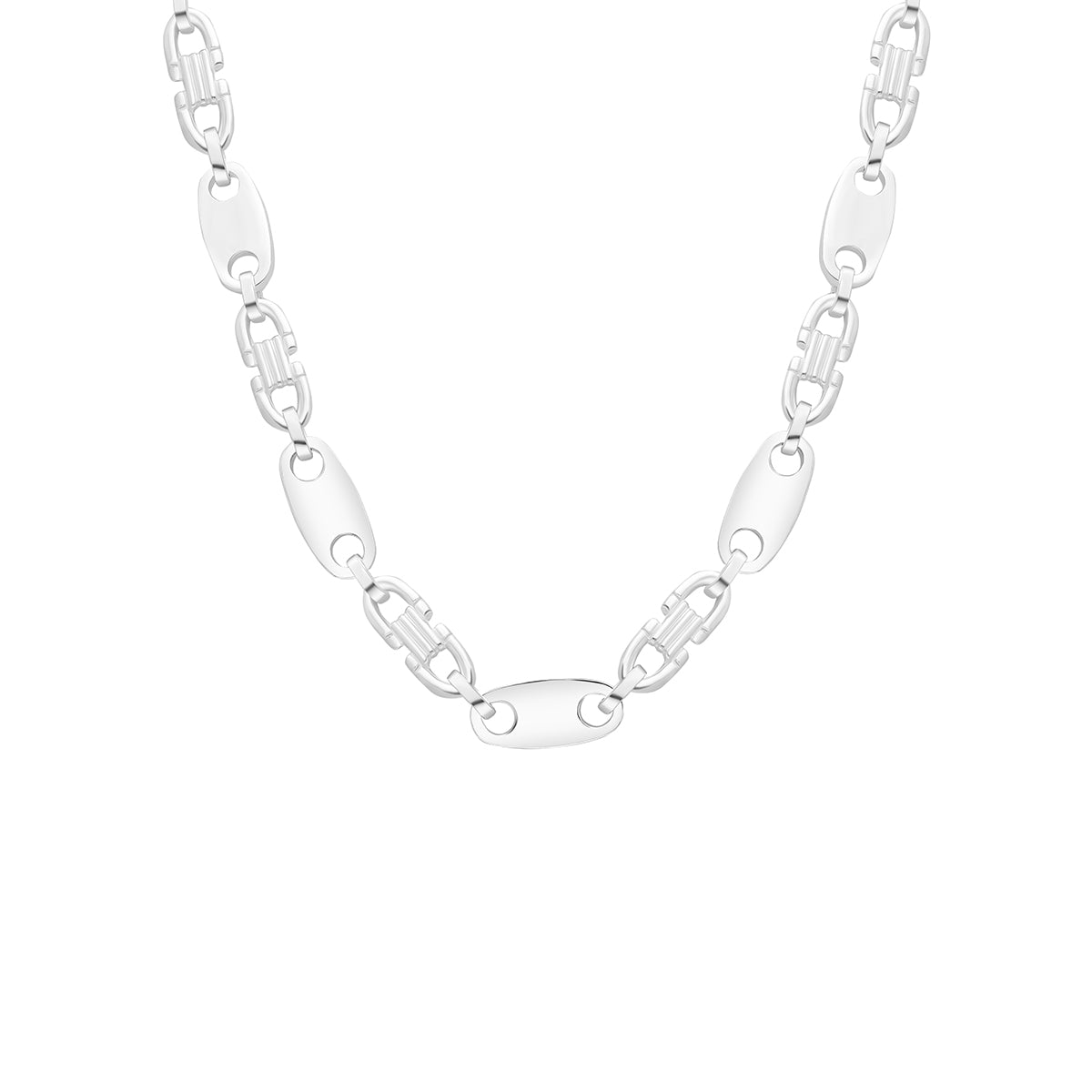 925 Sterling Silber Herren Plattenkette (7069991141421)