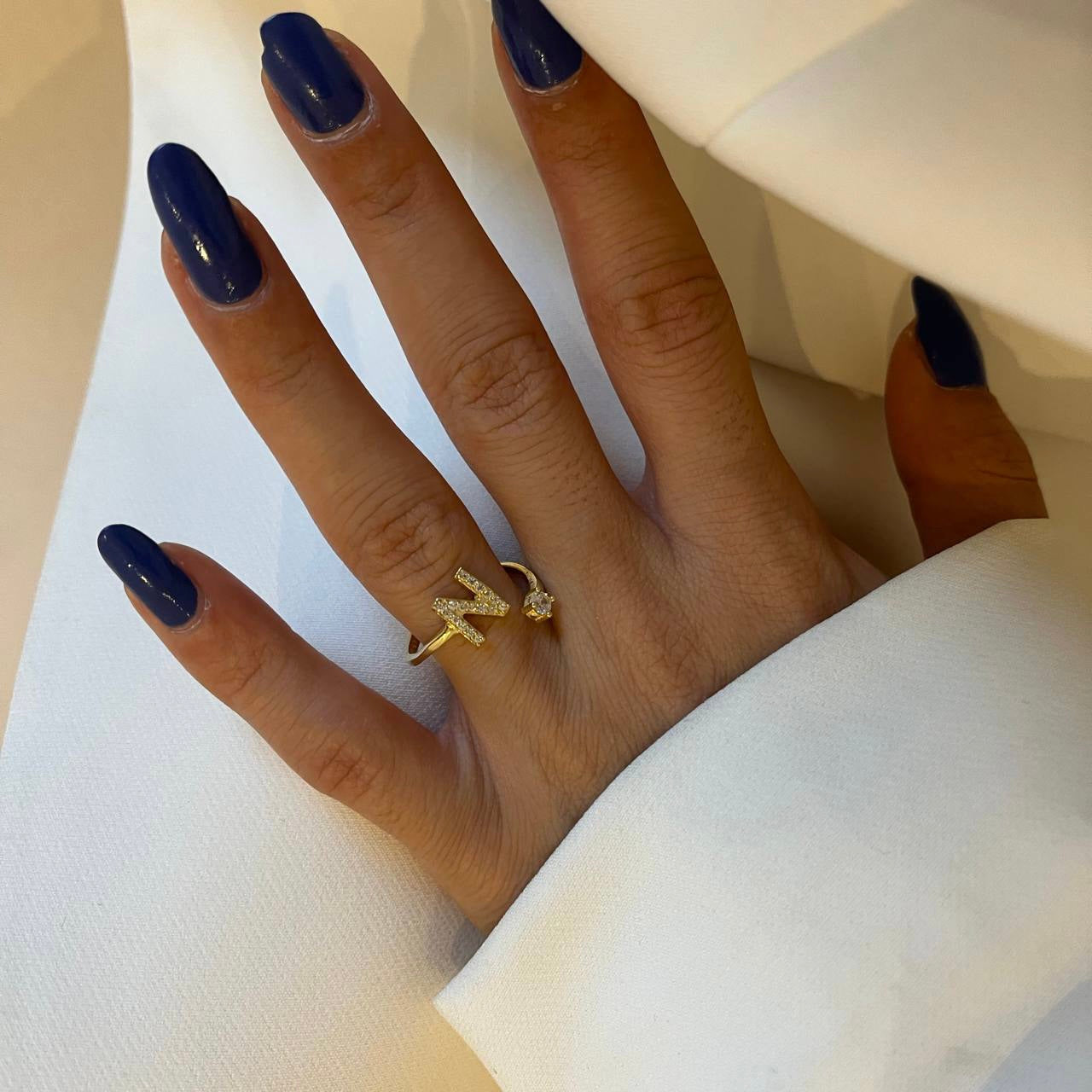 Letter diamond Ring (6985709191213)