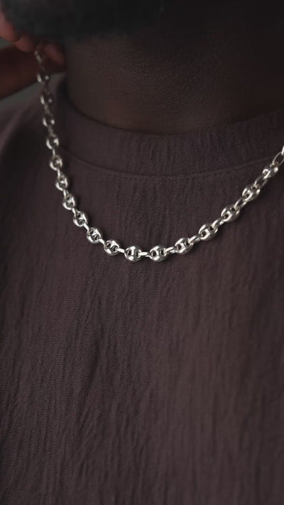 BOHNEN HALSKETTE | 925 SILBER.