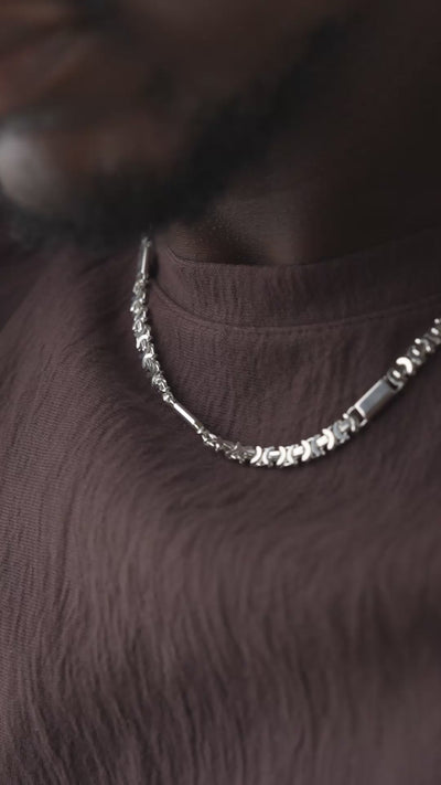 PLATTENKÖNIGSKETTE FLACH SET 6 MM | 925 SILBER.